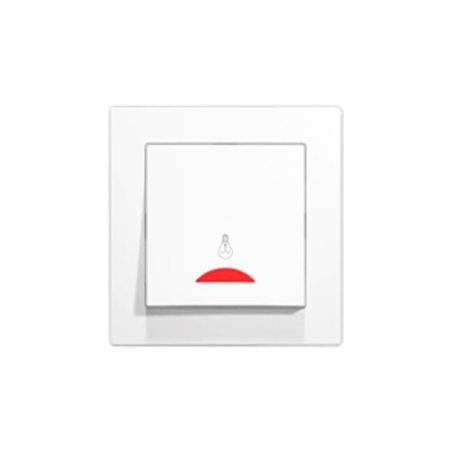 PULSADOR LAMPARA C/LUZ EMPOTRABLE  BLANCO CJ120