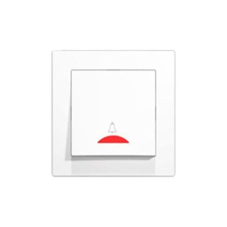 PULSADOR TIMBRE C/LUZ EMPOTRABLE  BLANCO CJ120