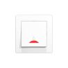 PULSADOR TIMBRE C/LUZ EMPOTRABLE  BLANCO CJ120