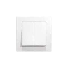 INTERRUPTOR DOBLE C/DOBLE CONTRO EMPOTRAR BLANCO