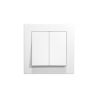 INTERRUPTOR DOBLE C/DOBLE CONTRO EMPOTRAR BLANCO
