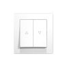 INTERRUPTOR DOBLE SUBI/BAJA EMPOTRABLE  BLANCO