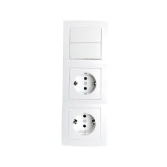 INTERRUPTOR 2UNIDAD DE 2VIAS + 2 ENCHUFE
