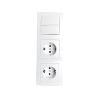 INTERRUPTOR 2UNIDAD DE 2VIAS + 2 ENCHUFE