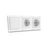 BASE TRIPLE( ENCHUFE Y INTERRDOBLE) EMPOTRAB CJ36