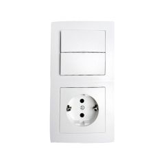 INTERRUPTOR 2UNIDAD DE 2VIAS + ENCHUFE