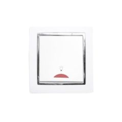 PULSADOR LAMPARA CROMADO C/LUZ EMPOTRAR MATE CJ120