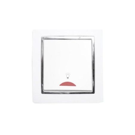PULSADOR LAMPARA CROMADO C/LUZ EMPOTRAR MATE CJ120