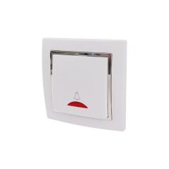 PULSADOR TIMBRE CROMADO C/LUZ EMPOTRABLEMATE CJ120