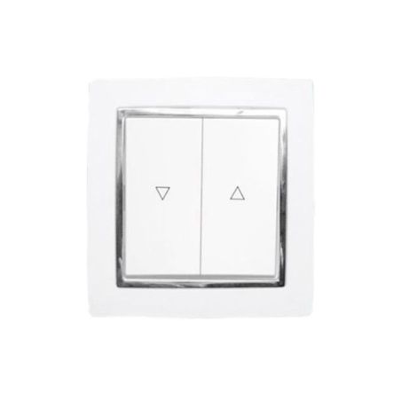 INTERRUPTOR DOBLE SUBI/BAJA CROMADO EMPOTRABLE