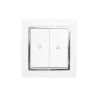 INTERRUPTOR DOBLE SUBI/BAJA CROMADO EMPOTRABLE