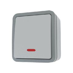 INTERRUPTOR CON LUZ EXTERIOR 10X 250V  1 BANDA 2 VIAS