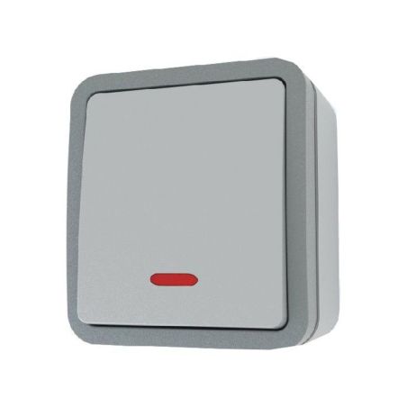 INTERRUPTOR CON LUZ EXTERIOR 10X 250V  1 BANDA 2 VIAS