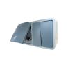 DOS INTERRUPTORES EXTERIOR IP54 DE 1 VIA 10AX 250V Y BASE ENCHUFE SCHUKO 16A 250V 2P+T