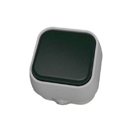 INTERRUPTOR DE 2 VIAS DE 1 BANDA IP54 USO EXTERIOR 10X~250 GRIS OSCURO