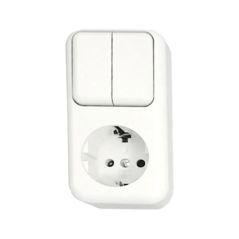 BASE ENCHUFE PARED C/INTERR DOBLE CJ96