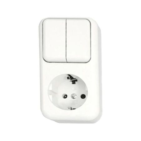 BASE ENCHUFE PARED C/INTERR DOBLE CJ96