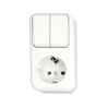 BASE ENCHUFE PARED C/INTERR DOBLE CJ96