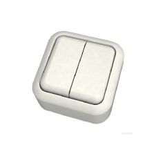 INTERRUPTOR DE 2 VIAS DE 2 BANDAS 10X~250 BLANCO