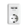 TOMA SCHUKO CON CARGADOR USB DOBLE 2.4A