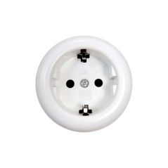 BASE DE ENCHUFE REDONDO 16A 250V 2P+T MONTAJE SUPERFICIE