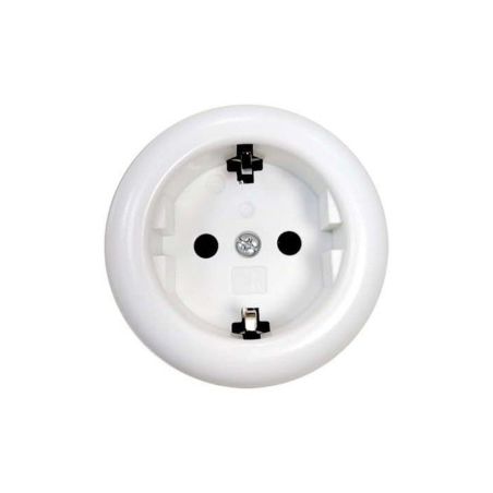 BASE DE ENCHUFE REDONDO 16A 250V 2P+T MONTAJE SUPERFICIE