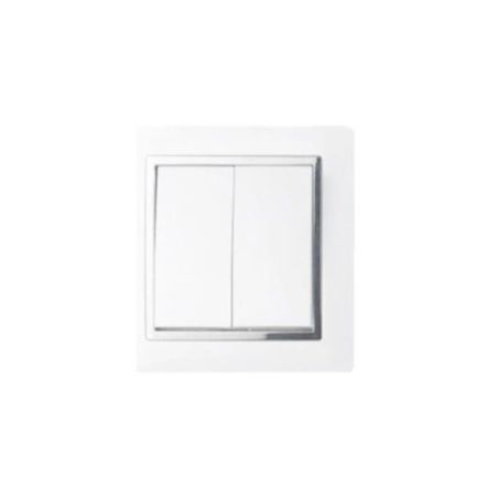 INTERRUPTOR DOBLE C/DOBLE CONTRO EMPOTRAR BRILLO
