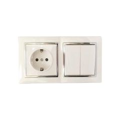 BASE ENCHUFE SCHUKO + INTERR DOBLE CJ72