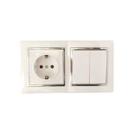 BASE ENCHUFE SCHUKO + INTERR DOBLE CJ72