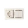 BASE ENCHUFE SCHUKO + INTERR DOBLE CJ72
