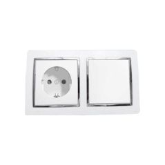 BASE ENCHUFE C/INTER DOBLE CONTRO EMPOTRABLE  CJ72
