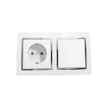 BASE ENCHUFE C/INTER DOBLE CONTRO EMPOTRABLE  CJ72