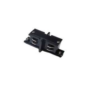 Empalme recto para carril trifásico europeo, negro