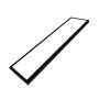 Plafon LED superficie 48W 30x120cm marco negro