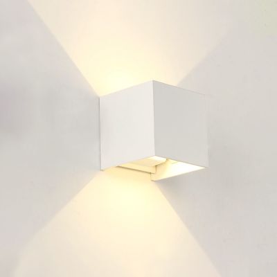 Aplique LED de pared 12W cubo ZF blanco