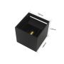 Aplique LED de pared 12W cubo ZF negro