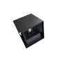 Aplique LED de pared 12W cubo ZF negro