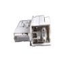 Conector foco al carril trifásico europeo, blanco
