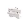 Conector foco al carril trifásico europeo, blanco