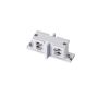 Conector recto para carril trifásico europeo, blanco