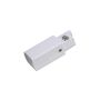 Conector inicio de carril trifásico, blanco