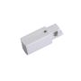 Conector inicio de carril trifásico, blanco