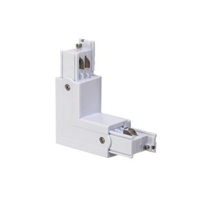 Conector L blanco para carril trifásico