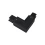 Conector L negro para carril trifásico