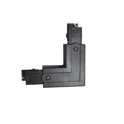 Conector L negro para carril trifásico