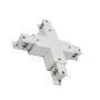 Conector cruz "+" blanco para carril trifásico