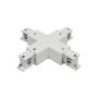 Conector cruz "+" blanco para carril trifásico