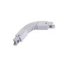 Conector flexible blanco para carril trifásico