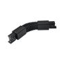 Conector flexible negro para carril trifásico