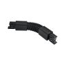 Conector flexible negro para carril trifásico